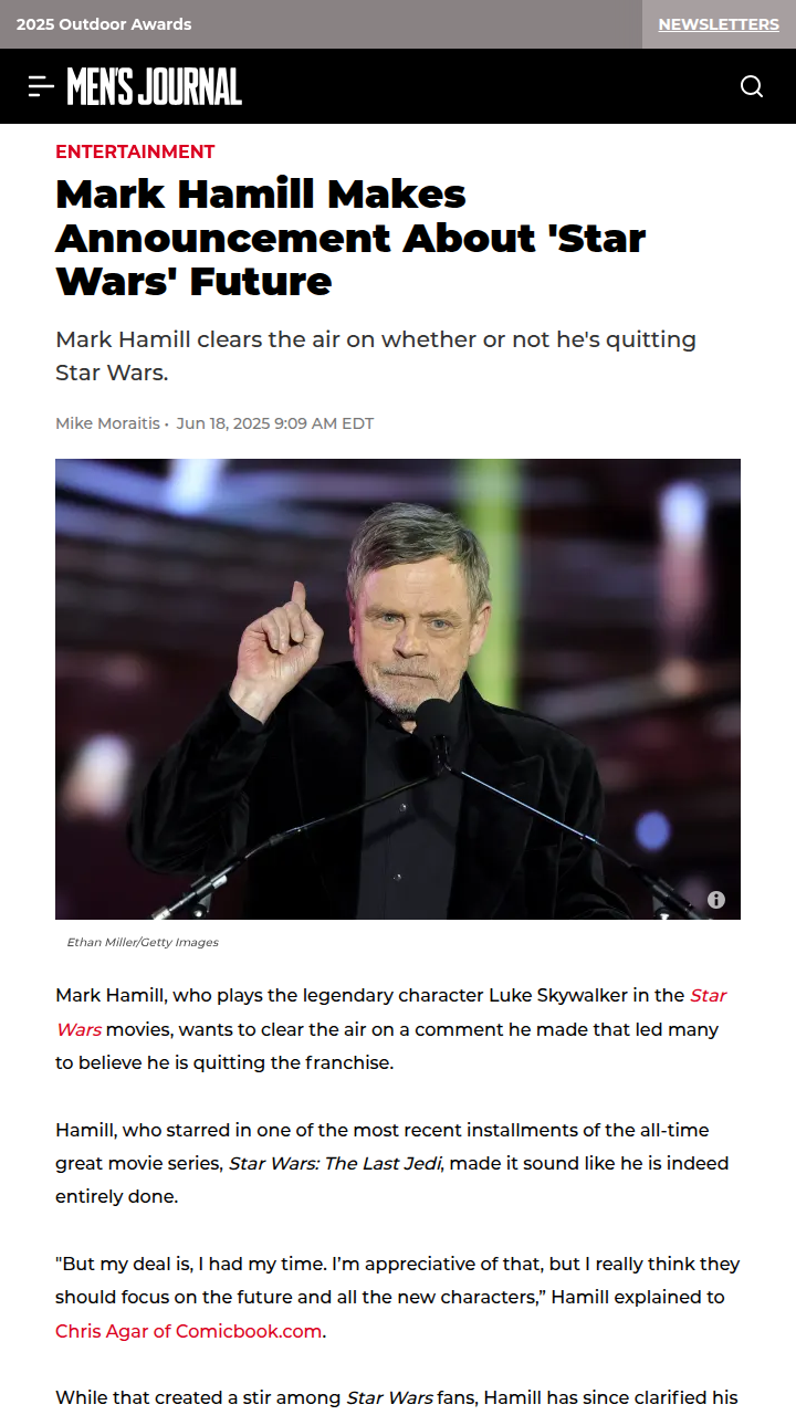 Mark Hamill Drops Force Ghost Bombshell 👻
