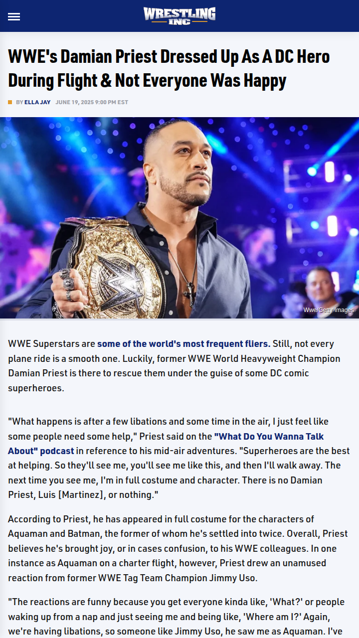 Priest’s Aquaman Prank Riles Up Jimmy Uso