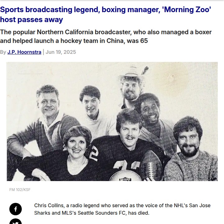 Remembering the Voice of the Sharks