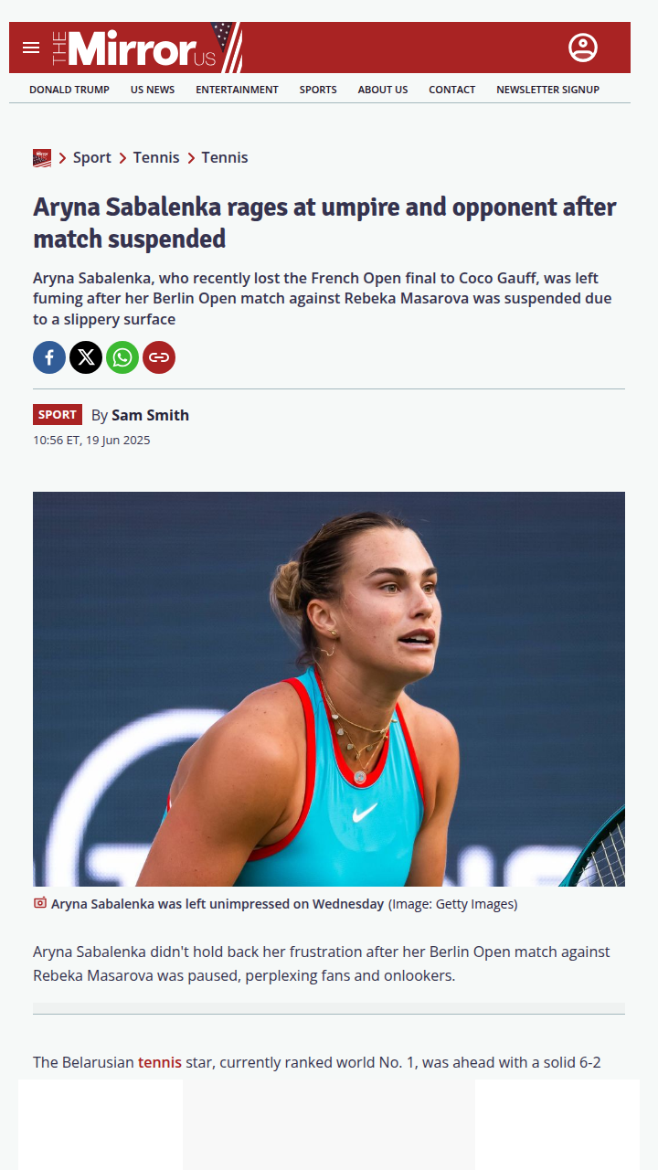 Sabalenka’s Berlin Blow-Up: Fair or Foul?