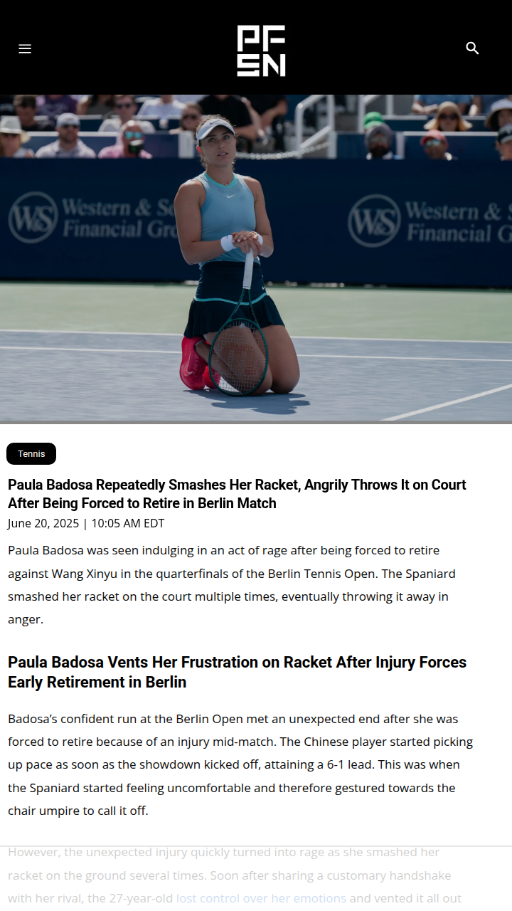 Badosa’s Berlin Blow-Up: Injury & Racket Rage