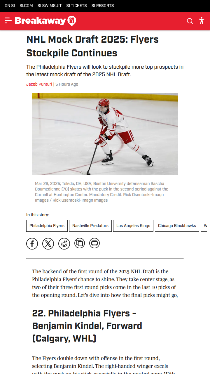 Flyers Double Down at NHL Draft End