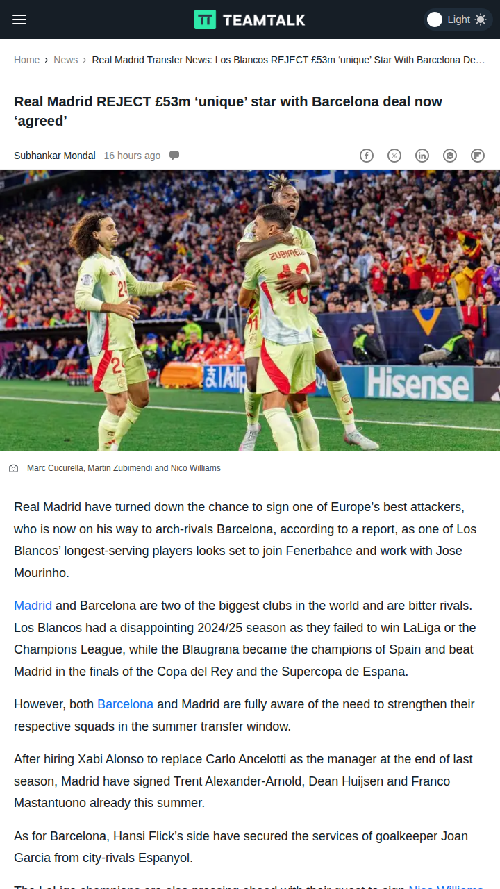 Nico Williams: From Madrid Dream to Barça Reality