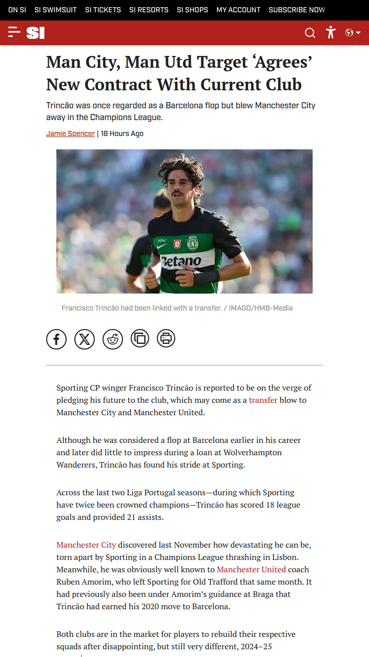 Trincão Snubs Manchester Rivals for Sporting Stay