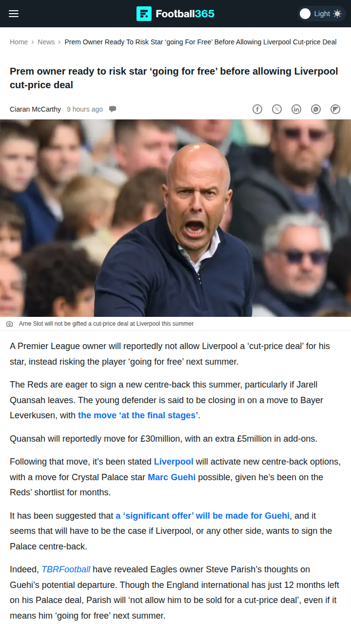 Eagles Stand Firm on Guehi—No Bargain for Reds