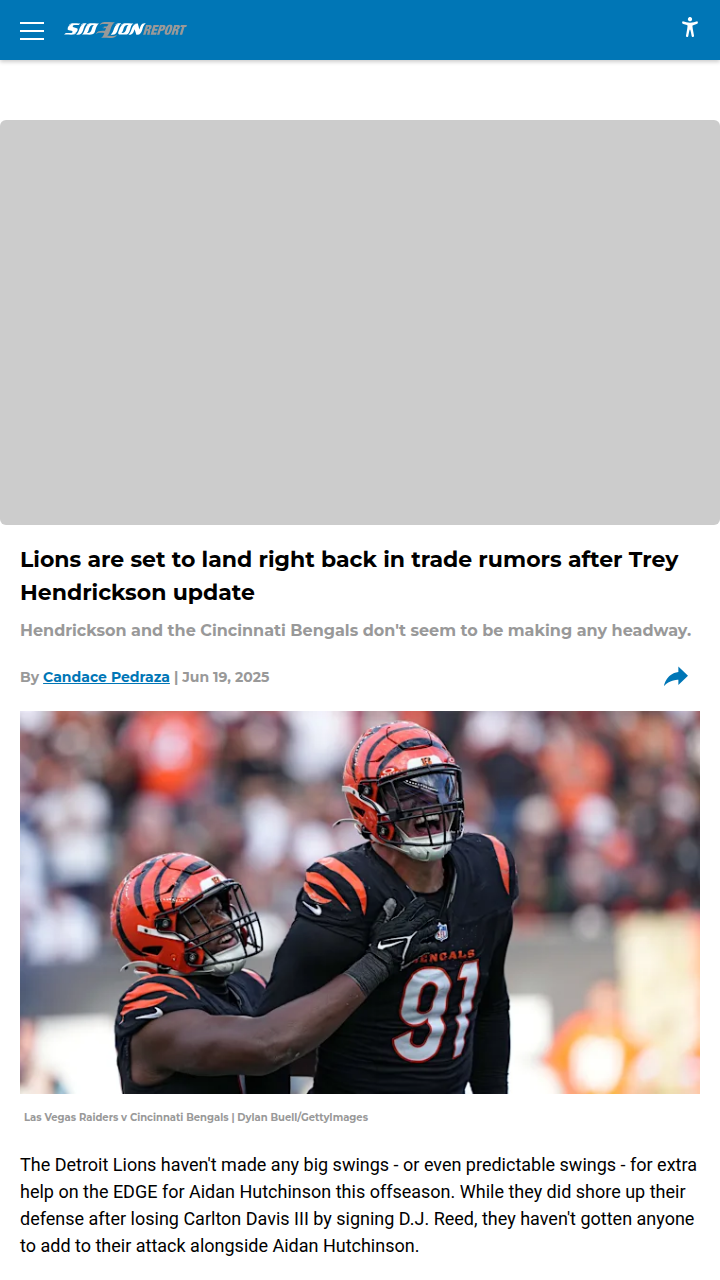 Could Trey Hendrickson Join Motor City’s D-Line?