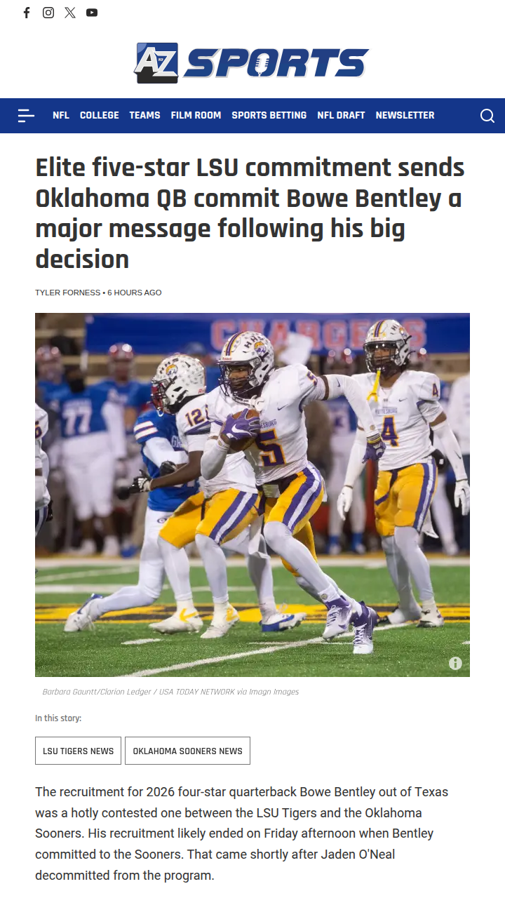 Tristen Keys Fires Back at Sooners Over QB Flip