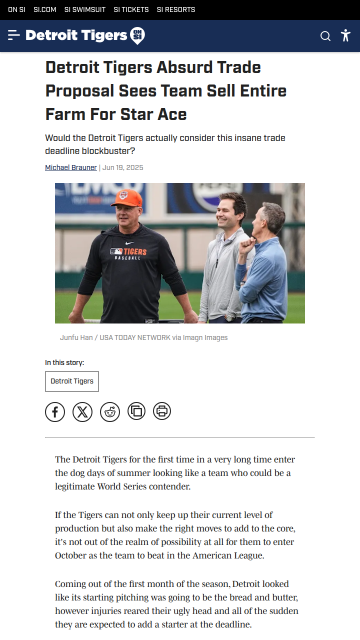 Tigers’ Wild Sale Trade Rumor: Too Much Risk?