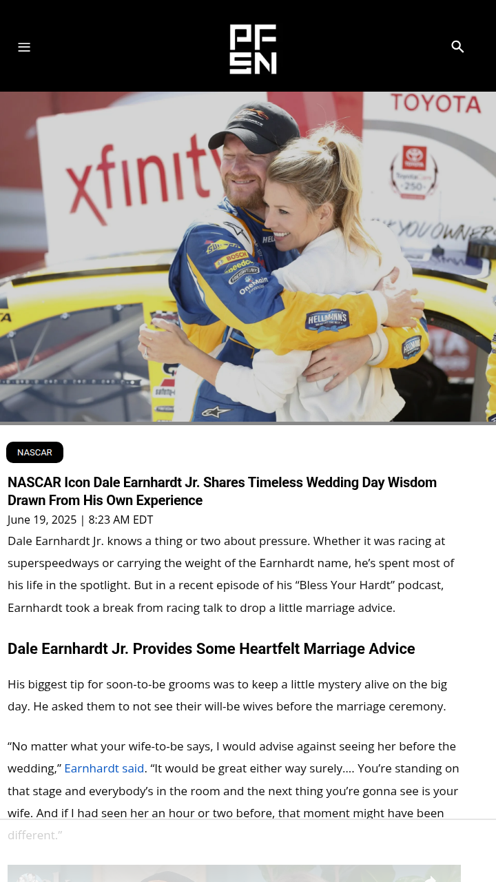 Dale Jr.’s Wedding Day Secret Revealed