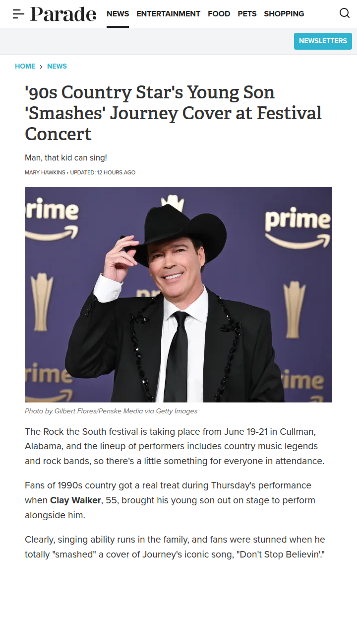 Clay Walker’s Son Steals the Show! 🎤