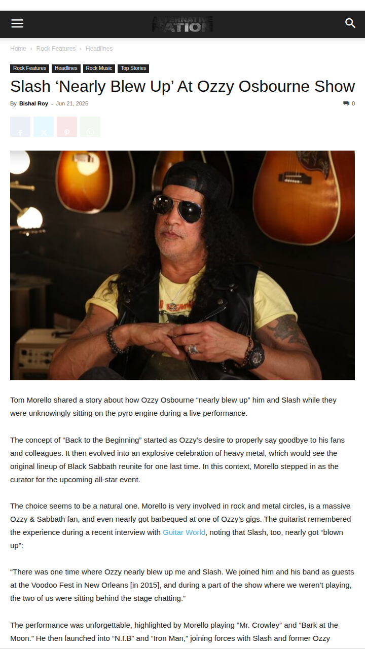 Slash & Morello's Pyro Close Call! 🔥