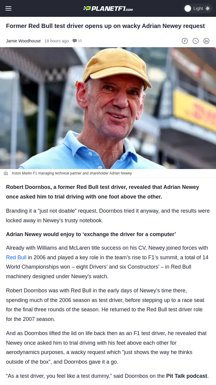 Adrian Newey’s Wildest Test Yet?