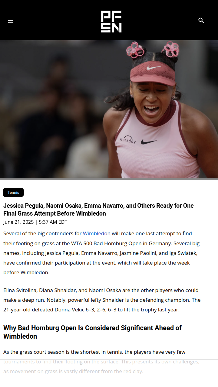 Can Osaka Find Her Grass Groove at Bad Homburg?