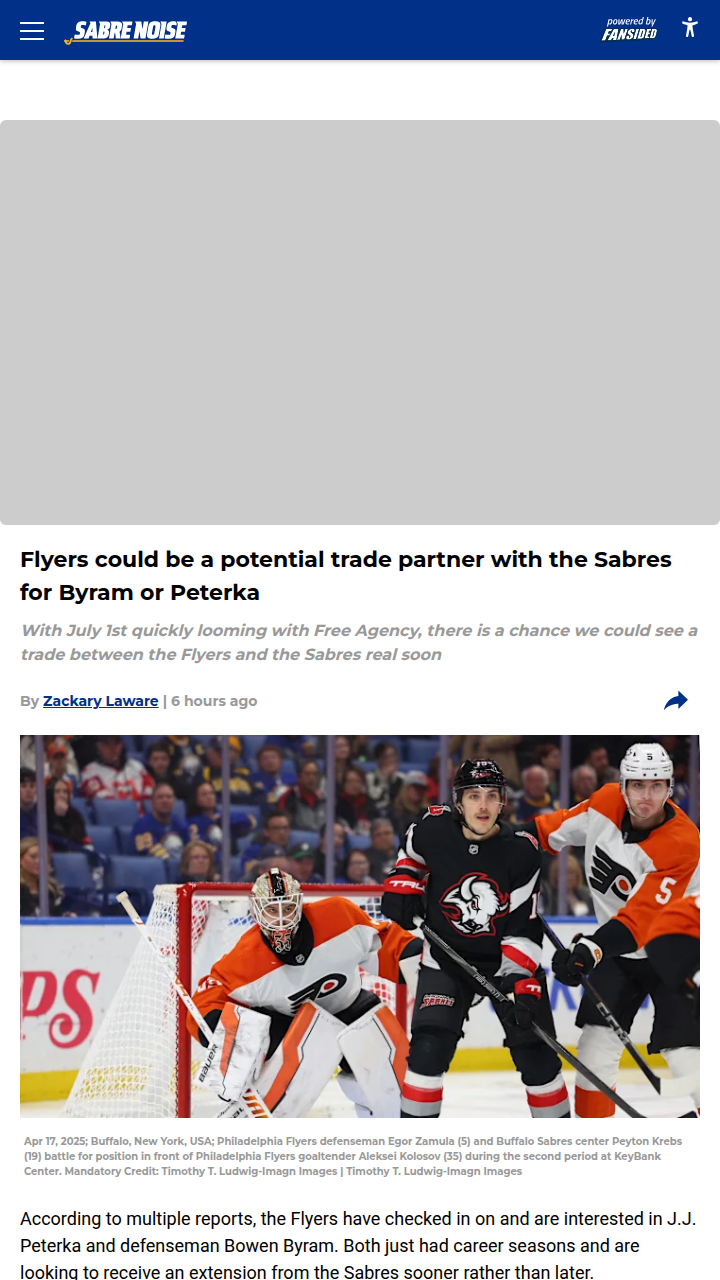 Could Philly Land Byram or Peterka Next?