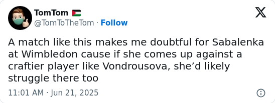 Vondroušová Stuns Sabalenka in Berlin
