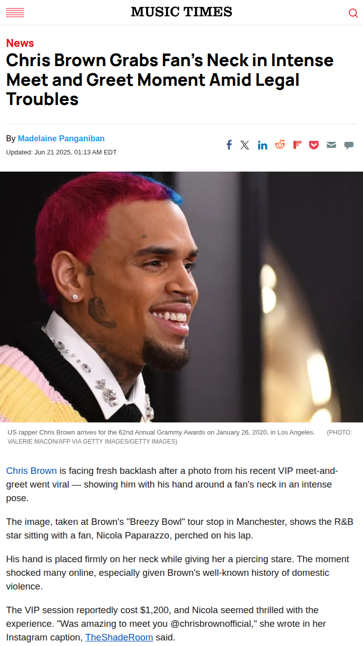 Chris Brown’s Meet & Greet Photo Sparks Debate 😳