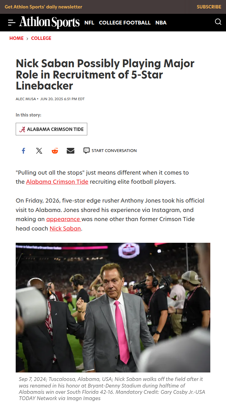 Saban Still Pulling Strings for Bama?