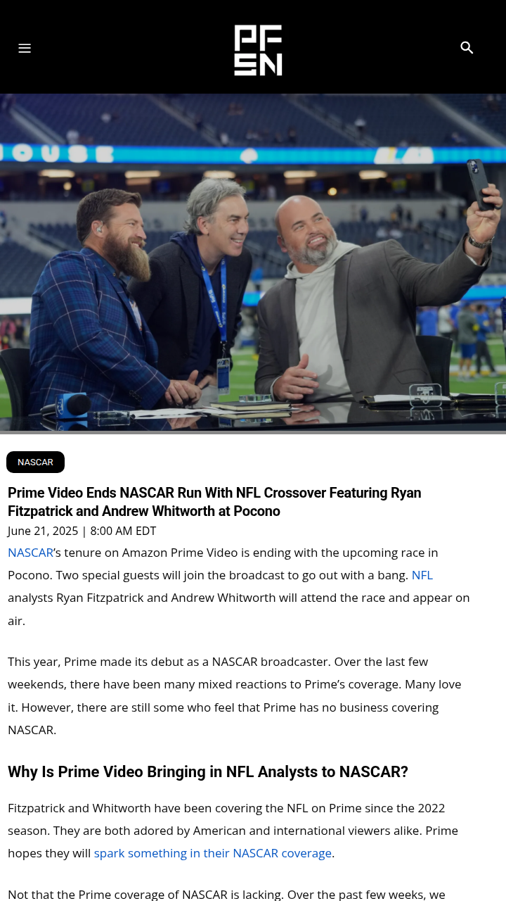NFL Stars Crash NASCAR’s Prime Finale