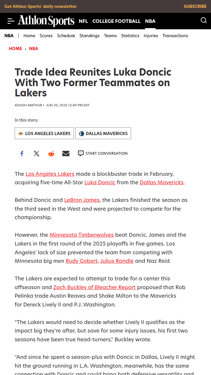 Could Luka Reunite With His Mavs Crew in LA?