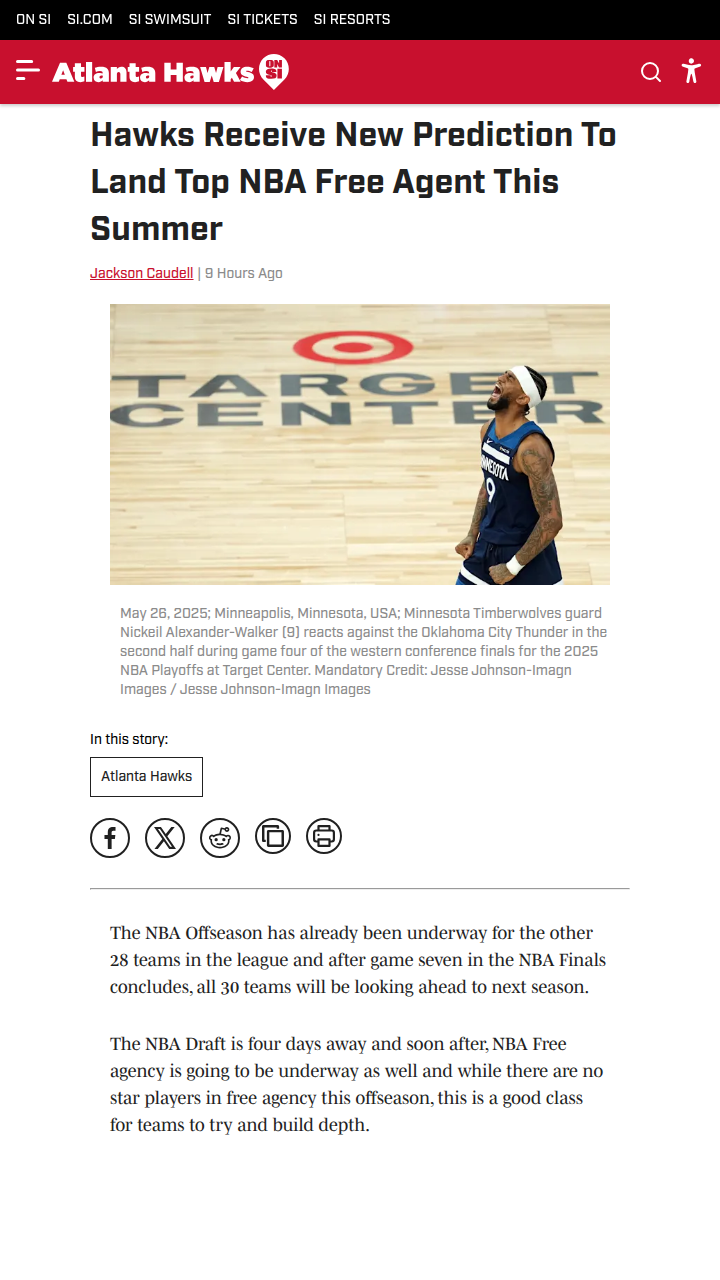 Could the Hawks Nab NAW This Summer?
