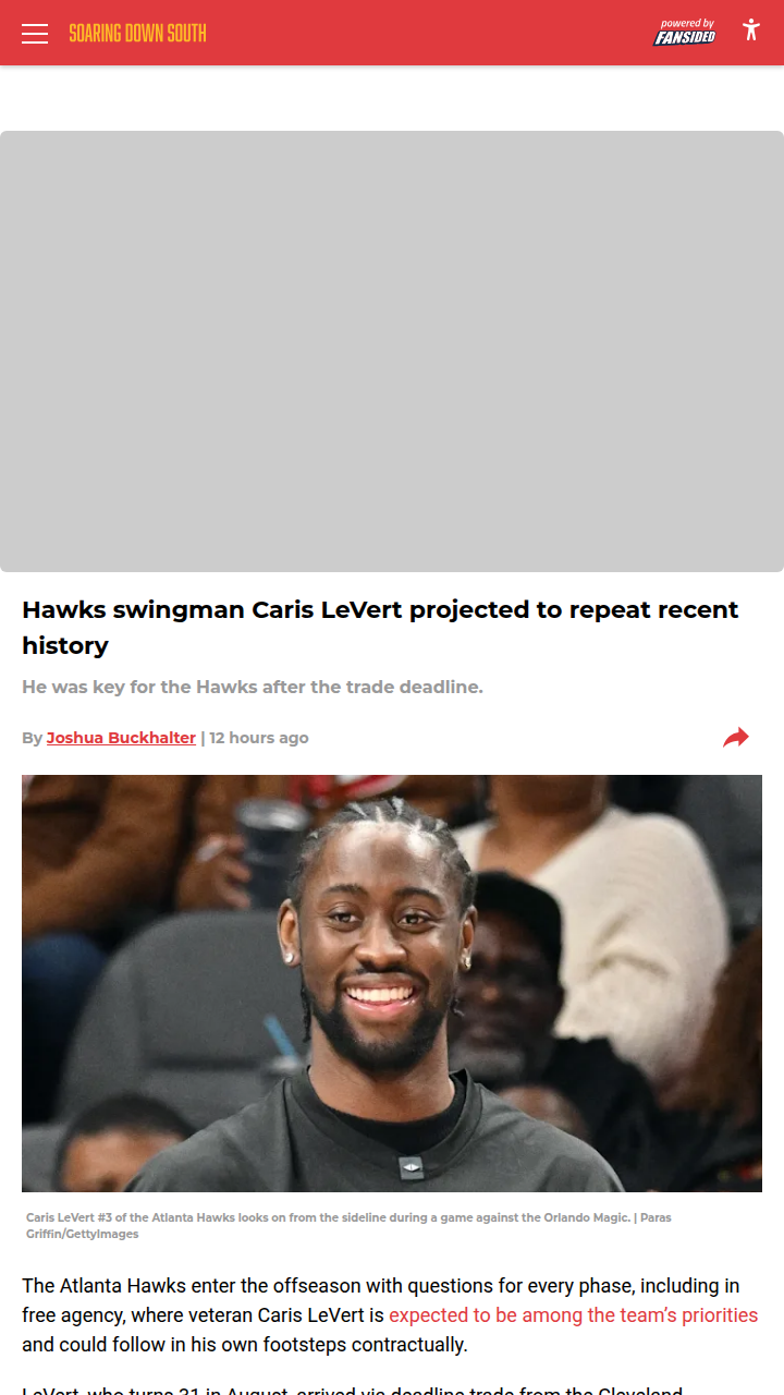 Will LeVert Run It Back With the Hawks?