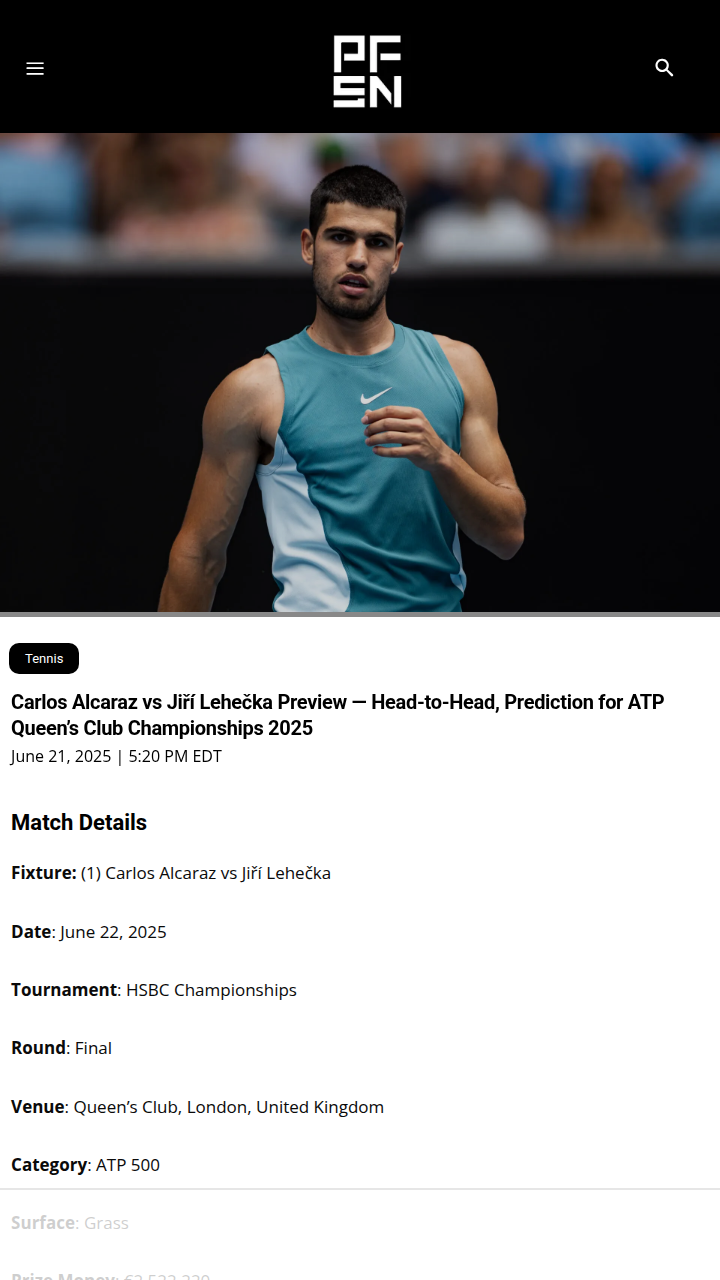 Alcaraz vs Lehečka: Grass Court Showdown!