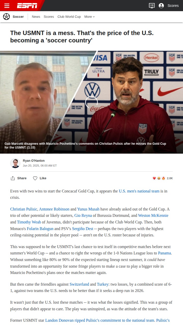 USMNT Drama: Growing Pains or Real Crisis?