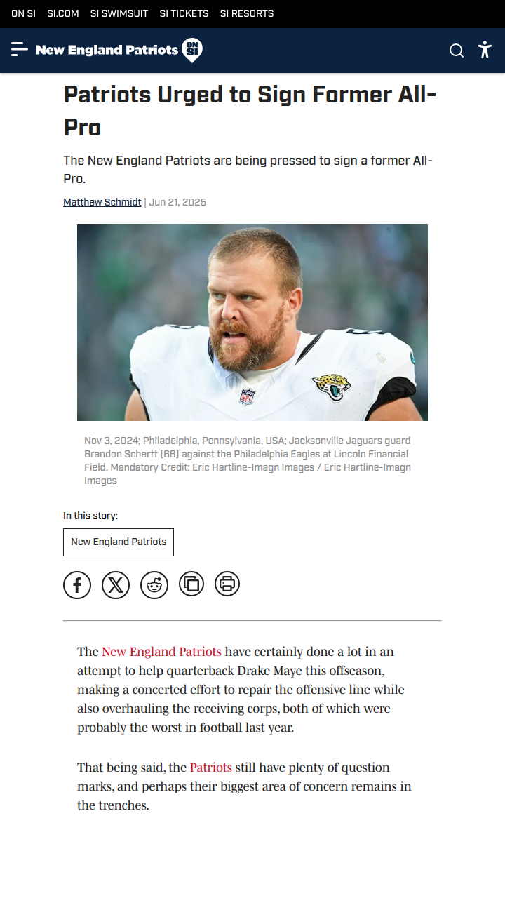 Should Pats Grab Scherff for O-Line Fix?