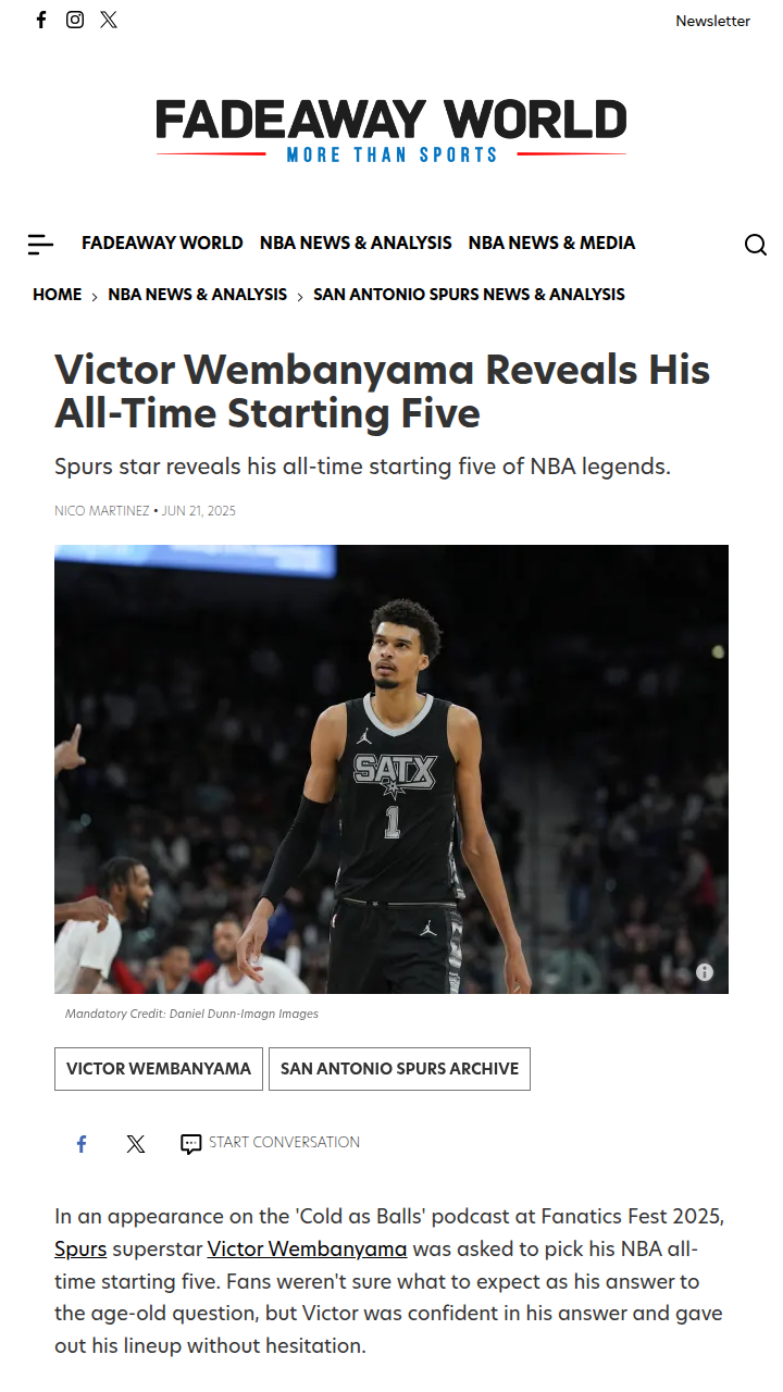 Wemby’s Dream Team: Curry Over Magic?