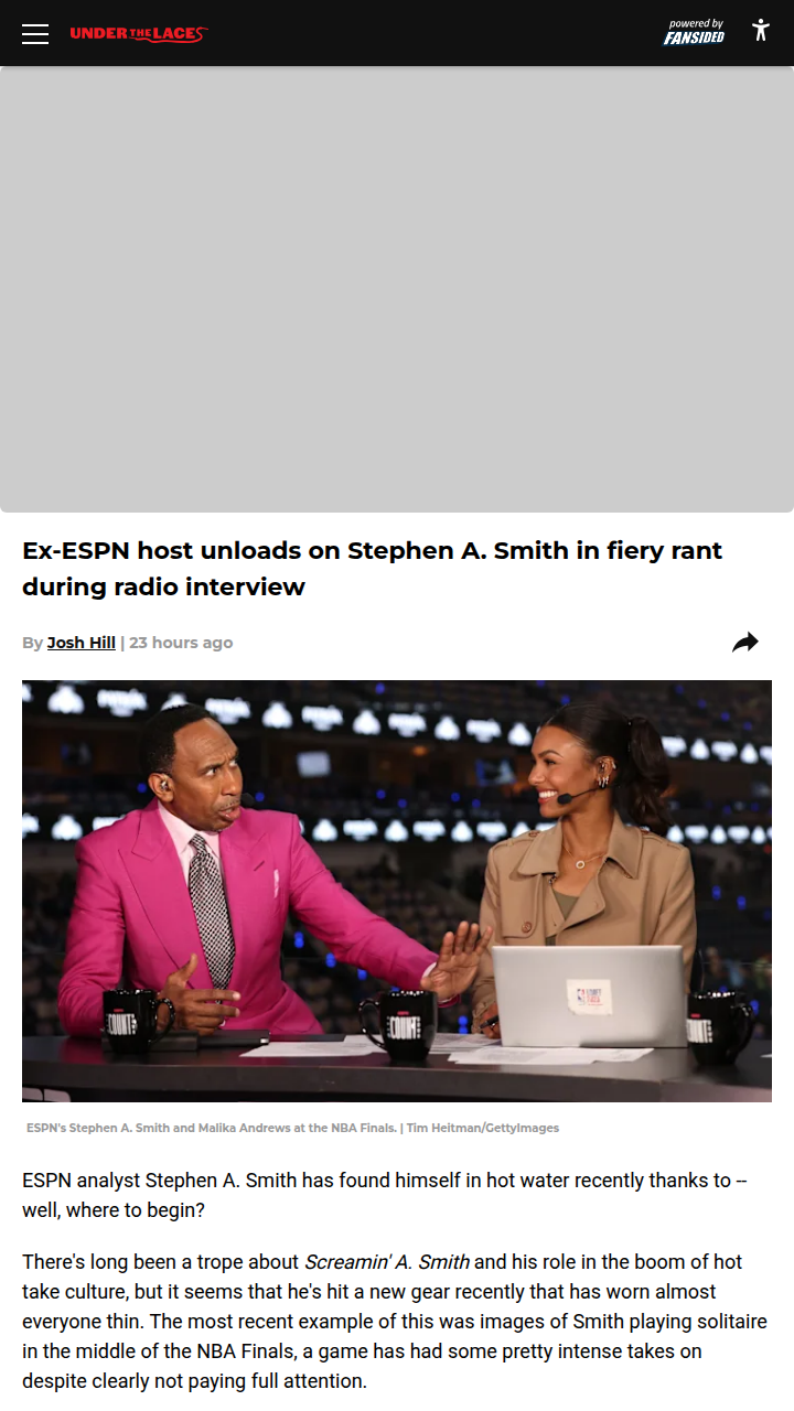 Stephen A. Smith Gets Roasted by Ex-ESPN Host