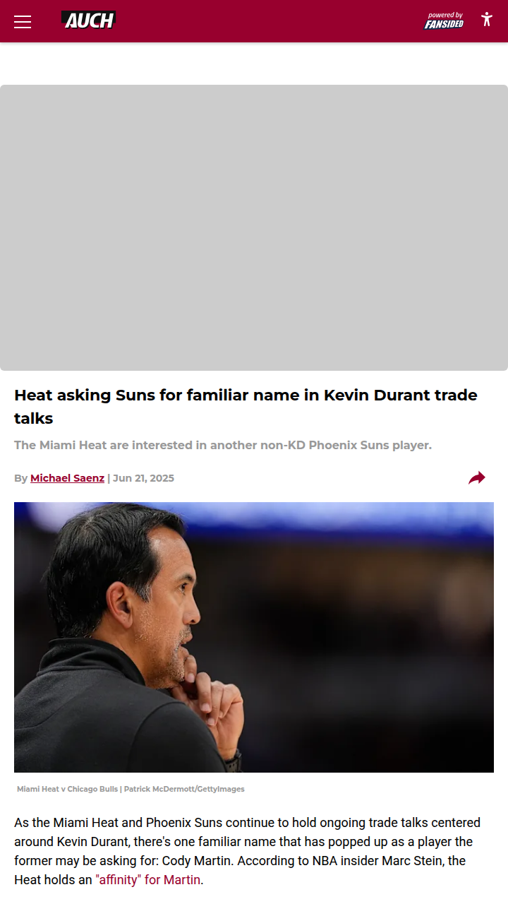 Heat Eyeing Cody Martin in KD Trade?