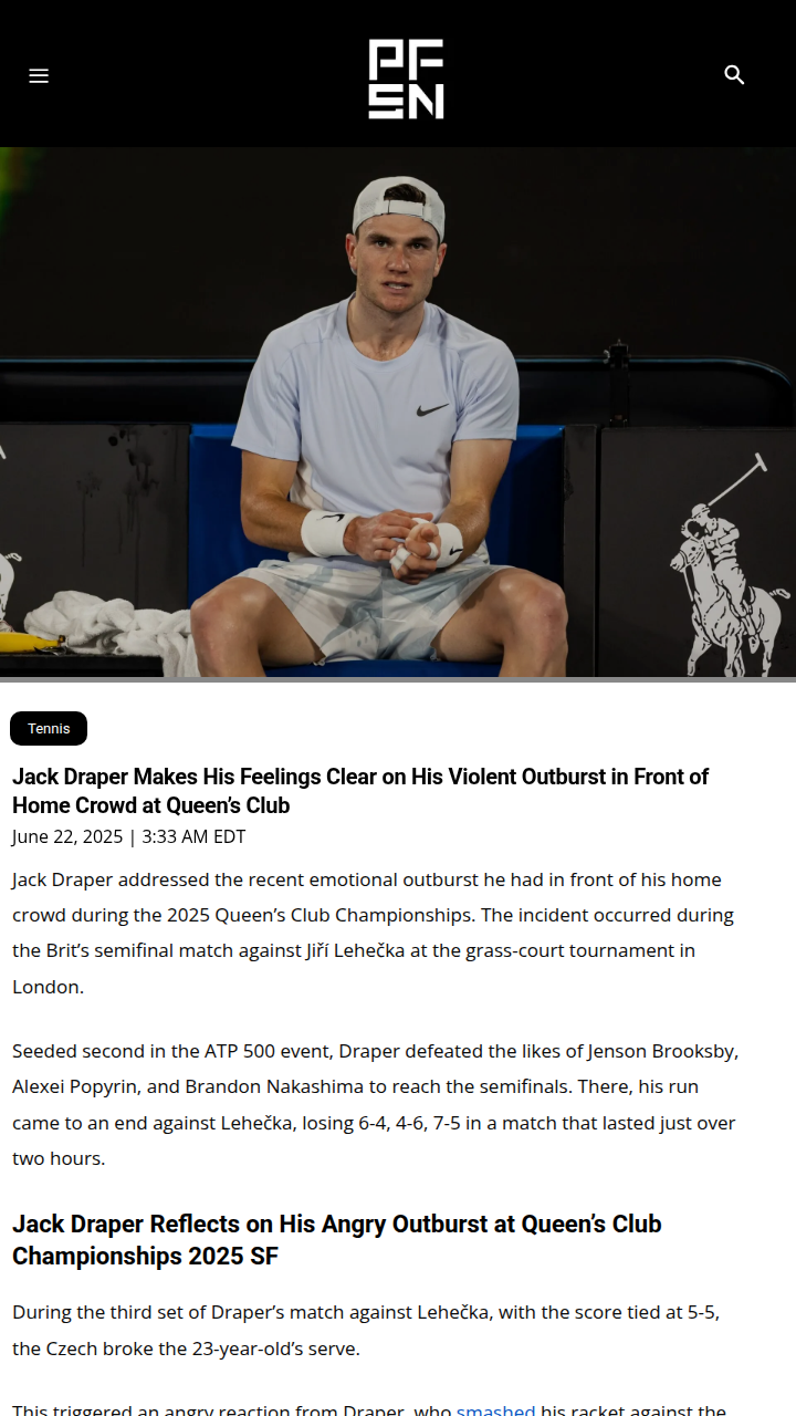Draper’s Racket Smash: Too Far or Just Passion?