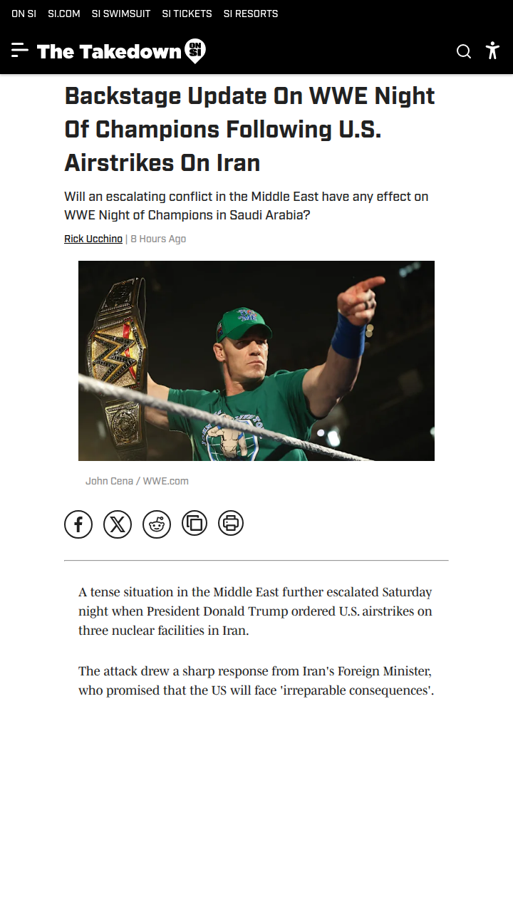 Night of Champions Still On After Tensions?