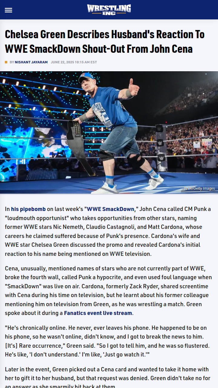 Cena Drops Cardona Bomb on SmackDown!