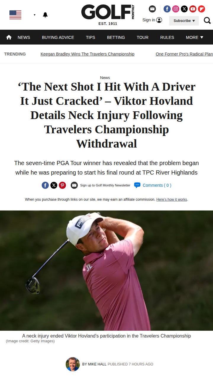 Hovland’s Neck Woes: Bad Luck or Bad Timing?