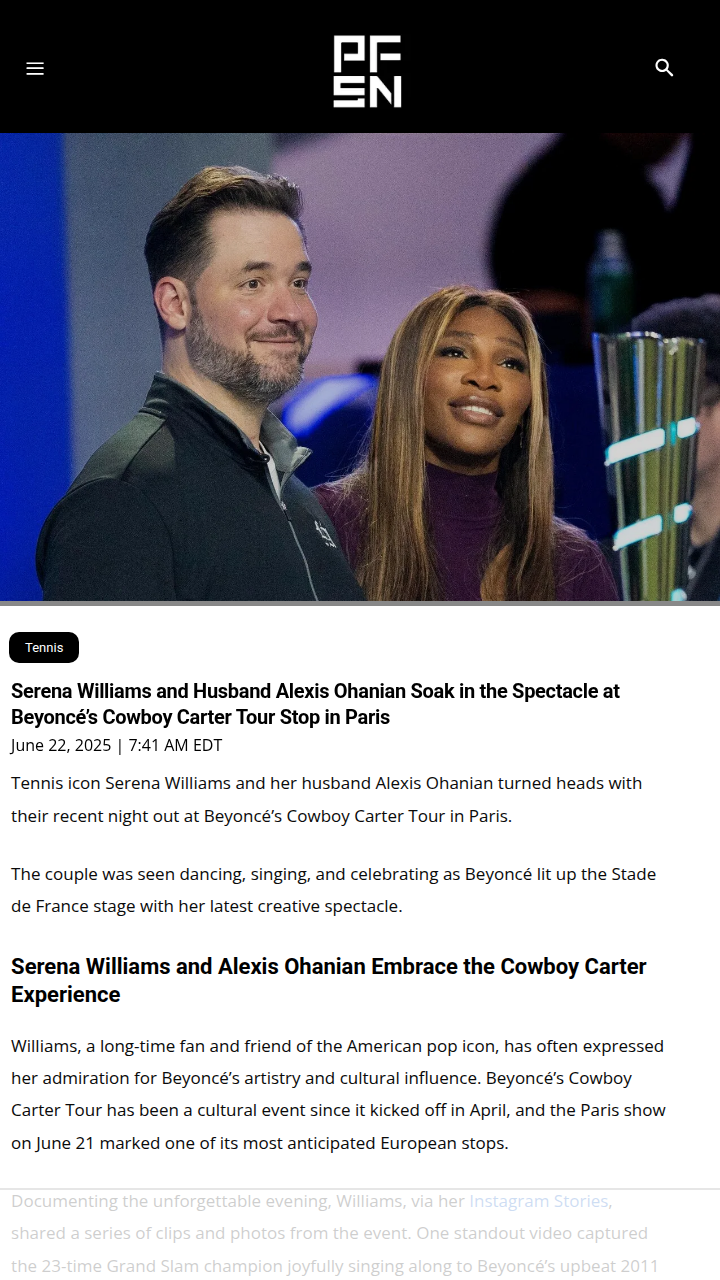 Queen Serena Joins Beyhive in Paris!
