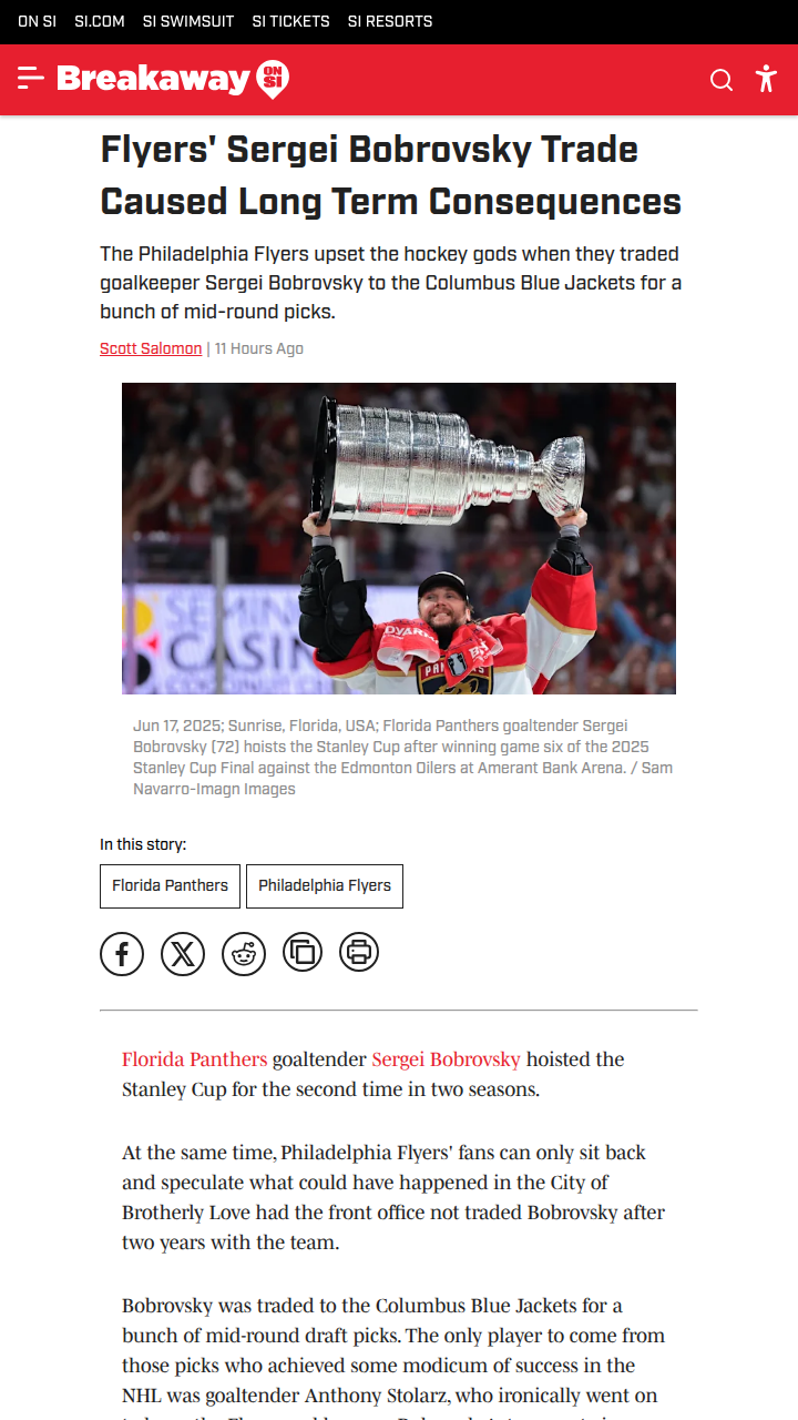 Did the Flyers Fumble the Bob Trade?