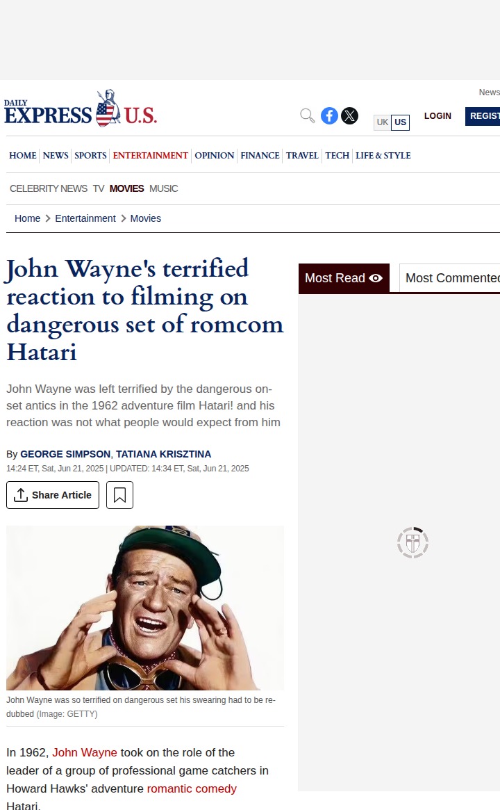 John Wayne Freaked Out on Hatari Set! 🦏