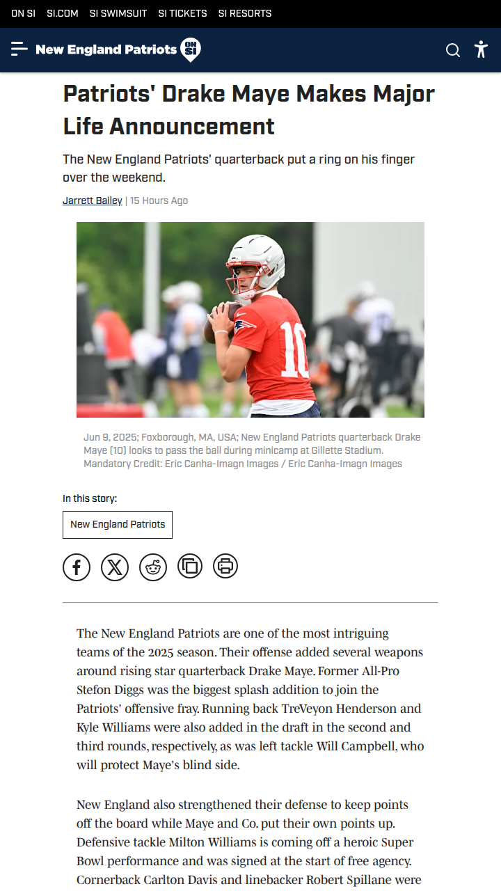 Drake Maye Ties the Knot—Will It Spark a Rivalry Win?