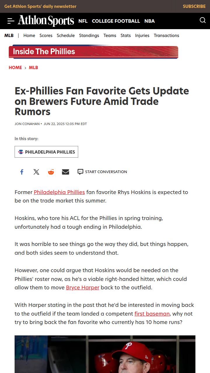 Should the Phils Bring Back Big Fella Hoskins?