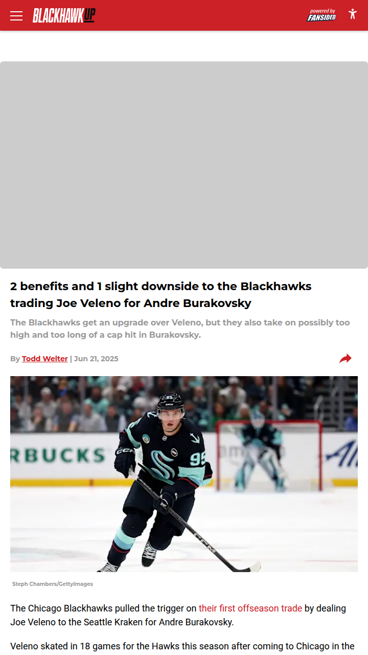 Burakovsky Joins the Hawks: Upgrade or Overpay?