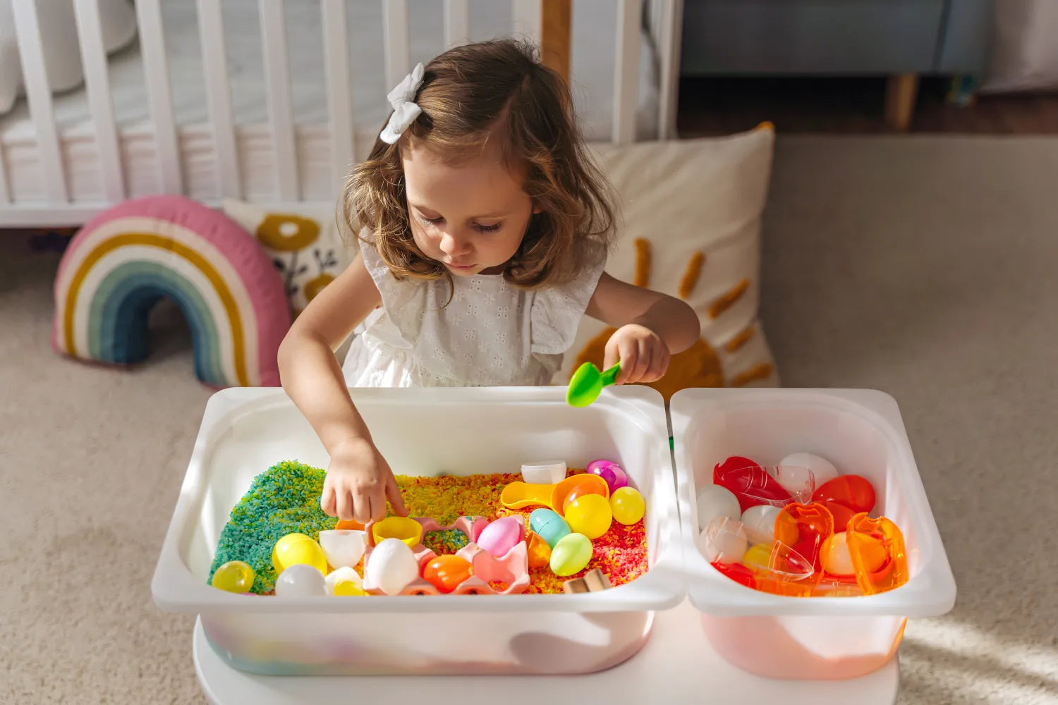 Sensory Bin Adventure: Building Together with My Kids