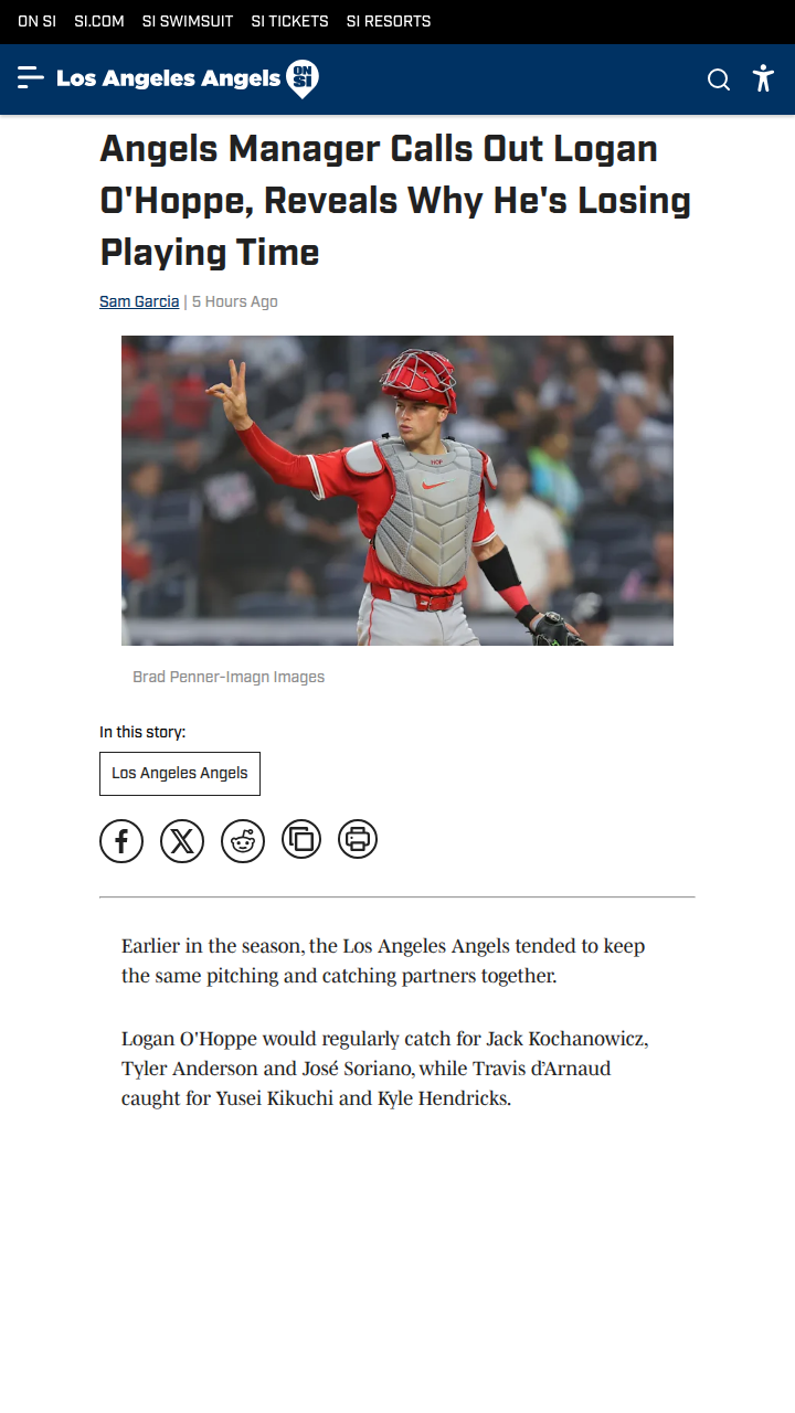 O’Hoppe’s Bat Booming, But Glove Benched?