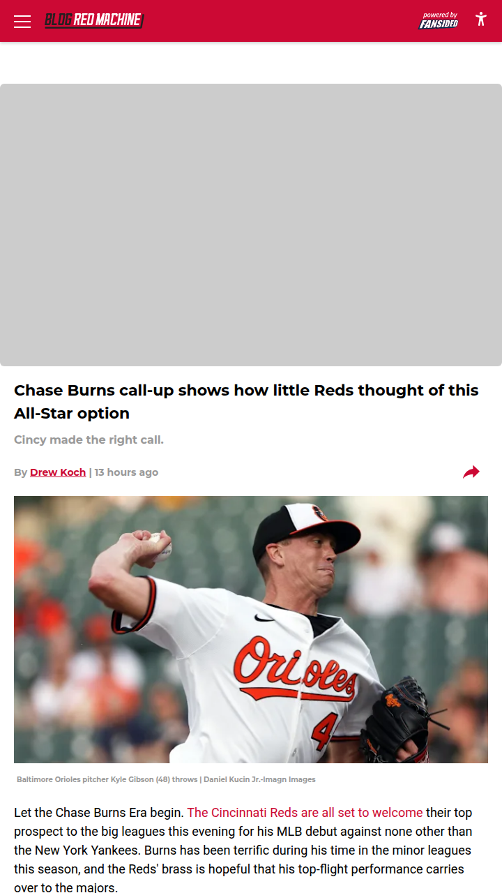 Burns Over Gibson: Reds’ Bold Move!