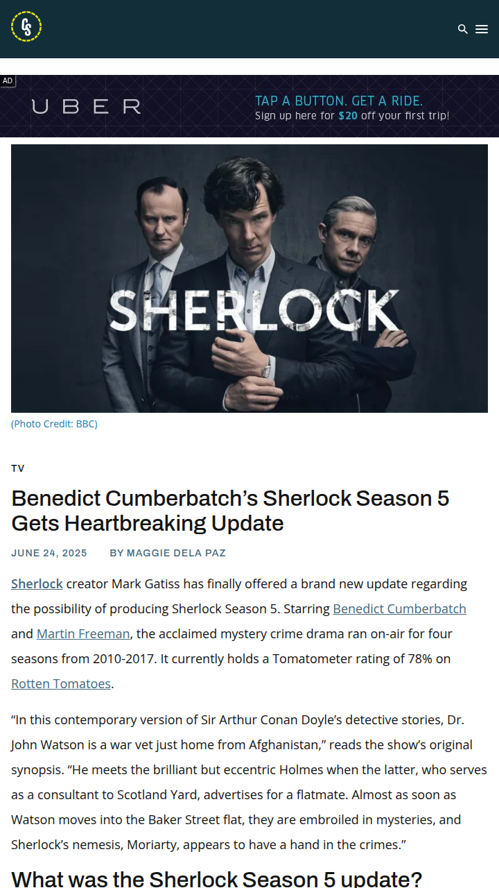 Sherlock S5 Hopes Dashed 💔