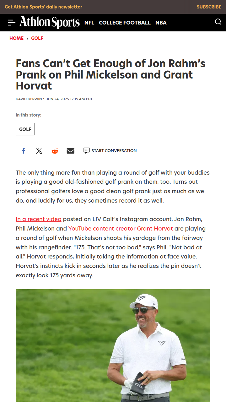 Rahm’s Rangefinder Prank: Lefty Fooled!