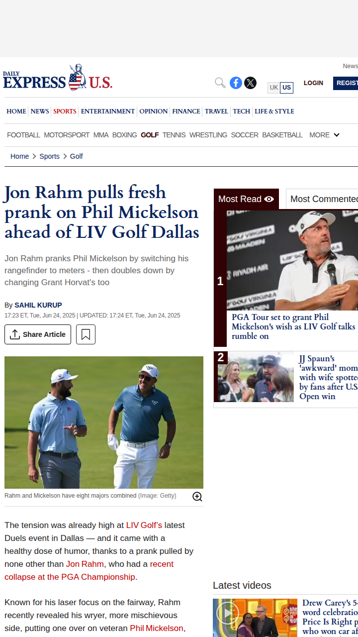 Rahm’s Rangefinder Prank Gets Lefty Laughing