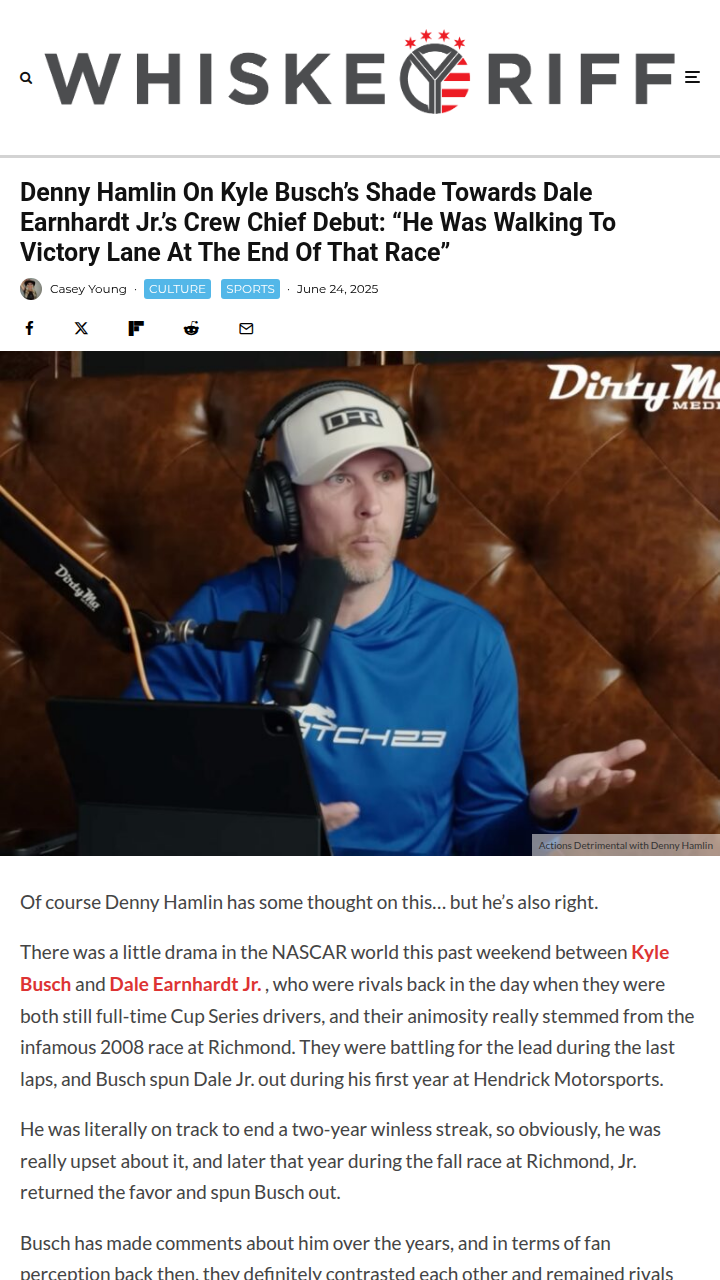 Busch Throws Shade, Jr. Walks to Victory