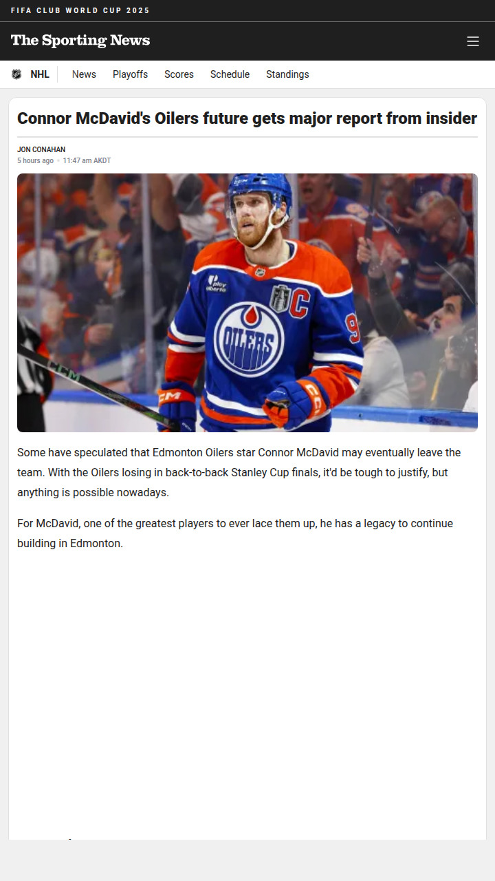 Will McDavid Stay Loyal to Oil Country?