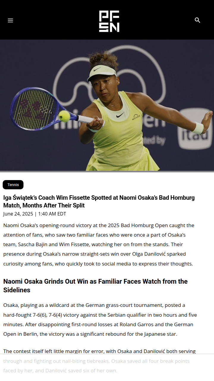 Osaka’s Ex-Coaches Watch Her Nail-Biter Win